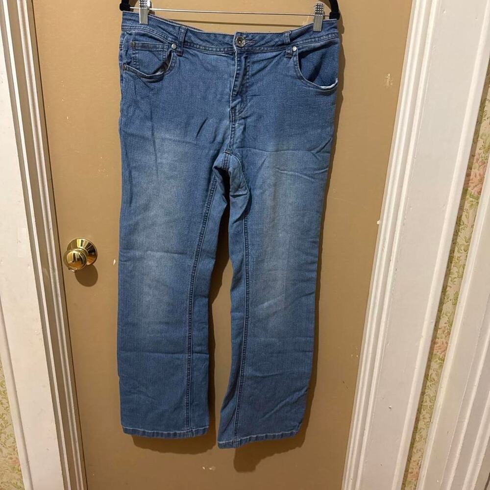 Blue denim jeans